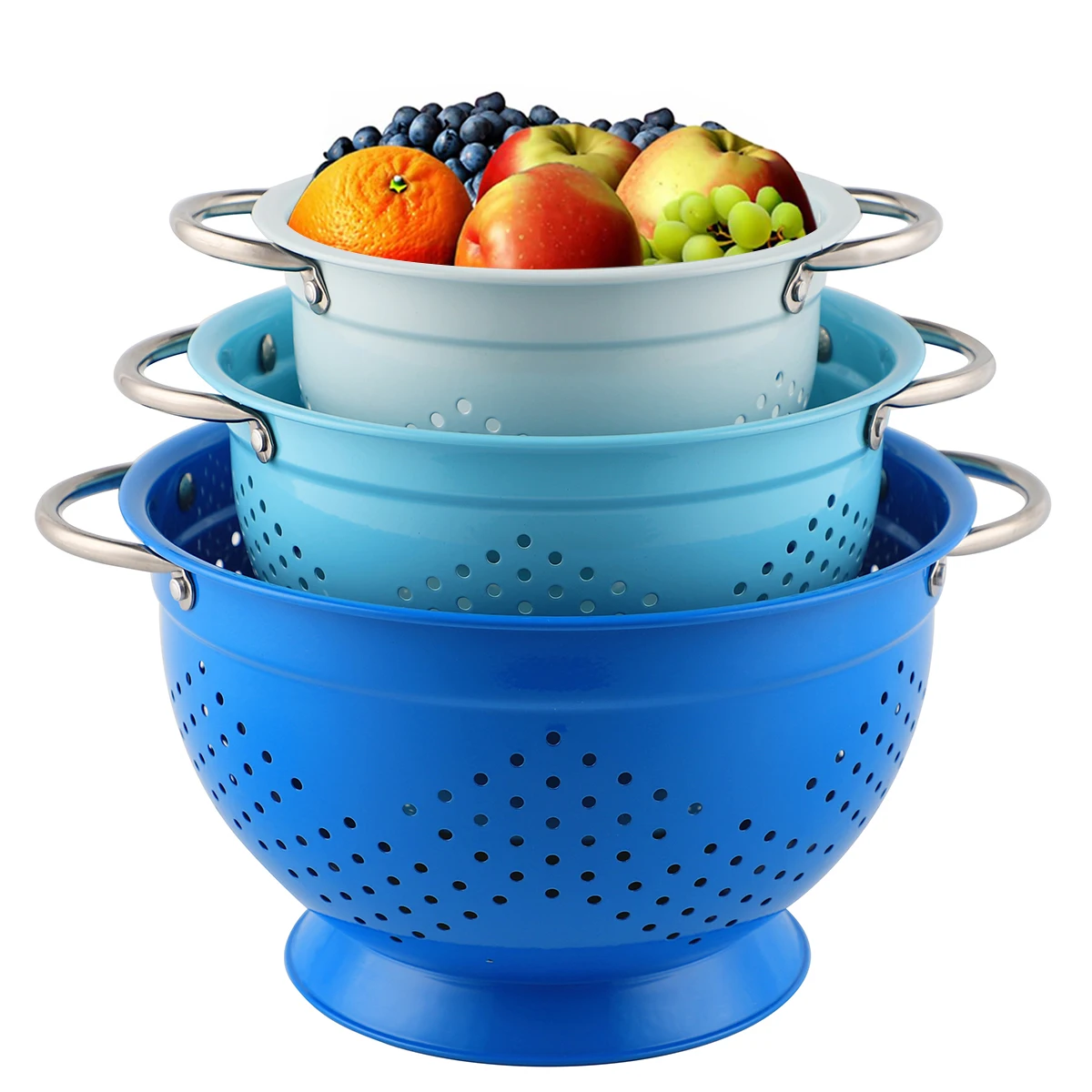 Набор кухонных дуршлагов из нержавеющей стали