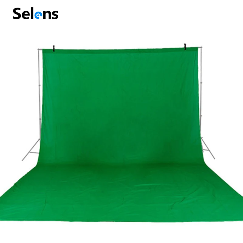  Тканевый фон Selens 3x3 м хромакей хлопковый муслиновый тканевый для фотографии студийный экран видео