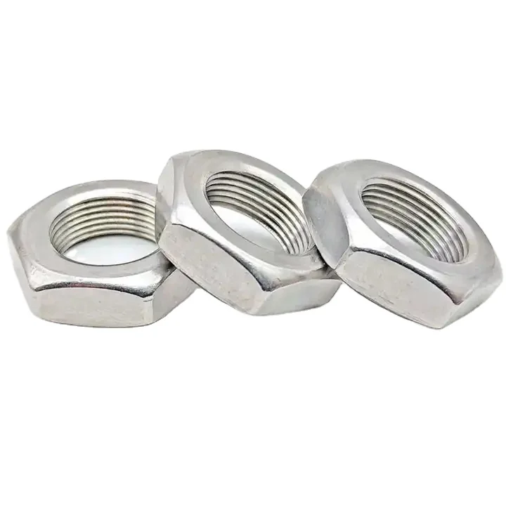 High Quality Custom Factory Metric Fine Pitch Thread Nickel Alloy DIN439-2 M5 Hexagon Thin Nuts