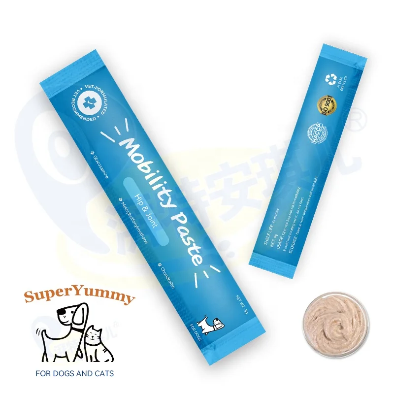 Pet Nutrition And Health Care Mobility Paste Chicken Fruit  Beef Turkey Tuna Flavored Dogs and Cats Hip Joint Supplement