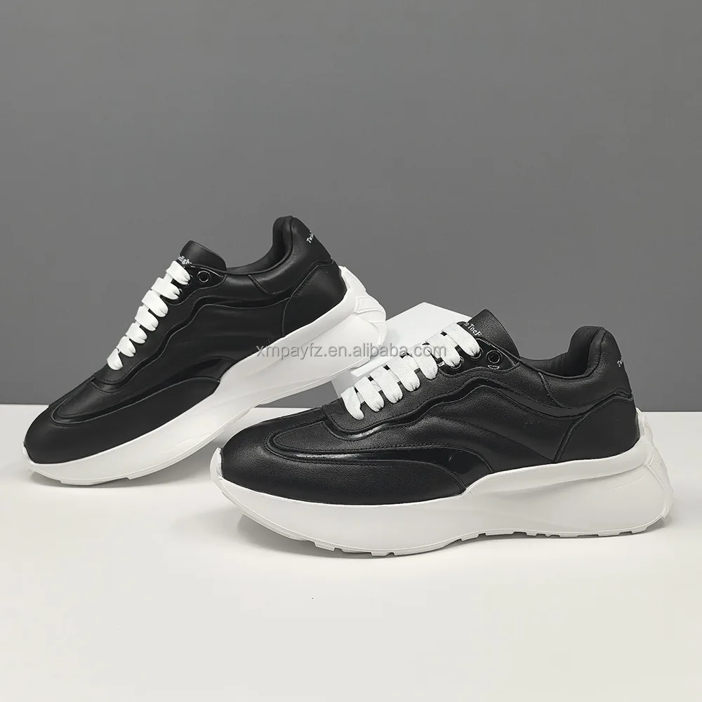 Custom MC Qu Original quality trainer for men designer brand High version cowhide Sports running shoes