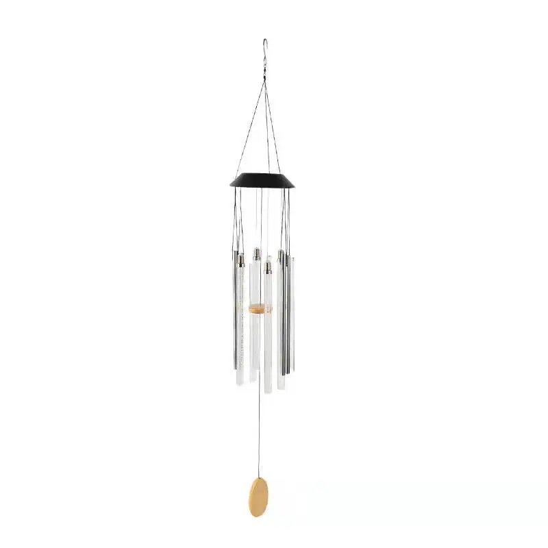 Latest solar Powered wind chime bells Superior Quality Decoration Outdoor  Crystal tube Wind Chime Garden decor