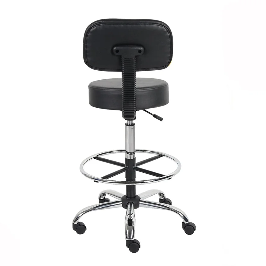 Tall for standing desk pu promotional simple style small space adjustable PU leather bar stool