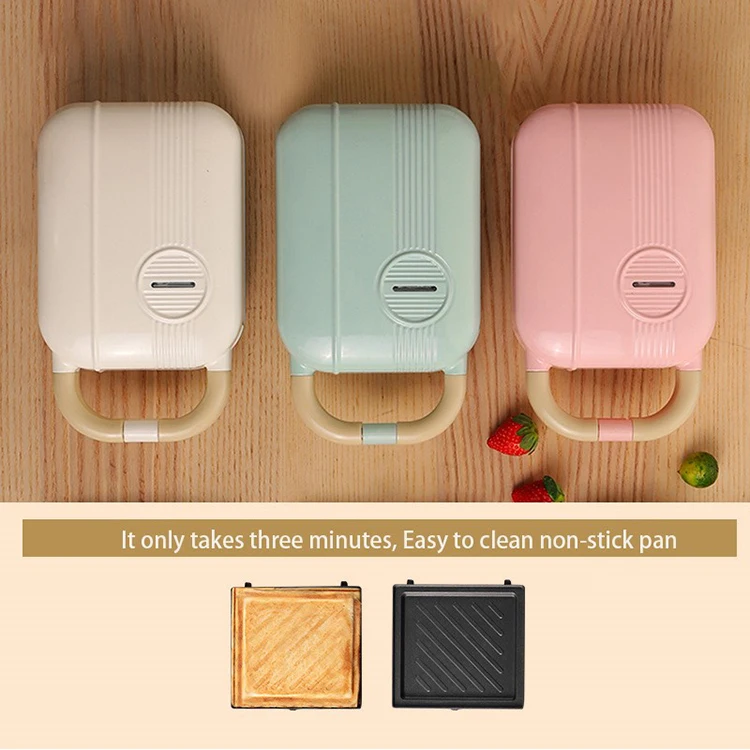 Cute household kitchen appliances 3 in 1 breakfast waffle making machine mini electric