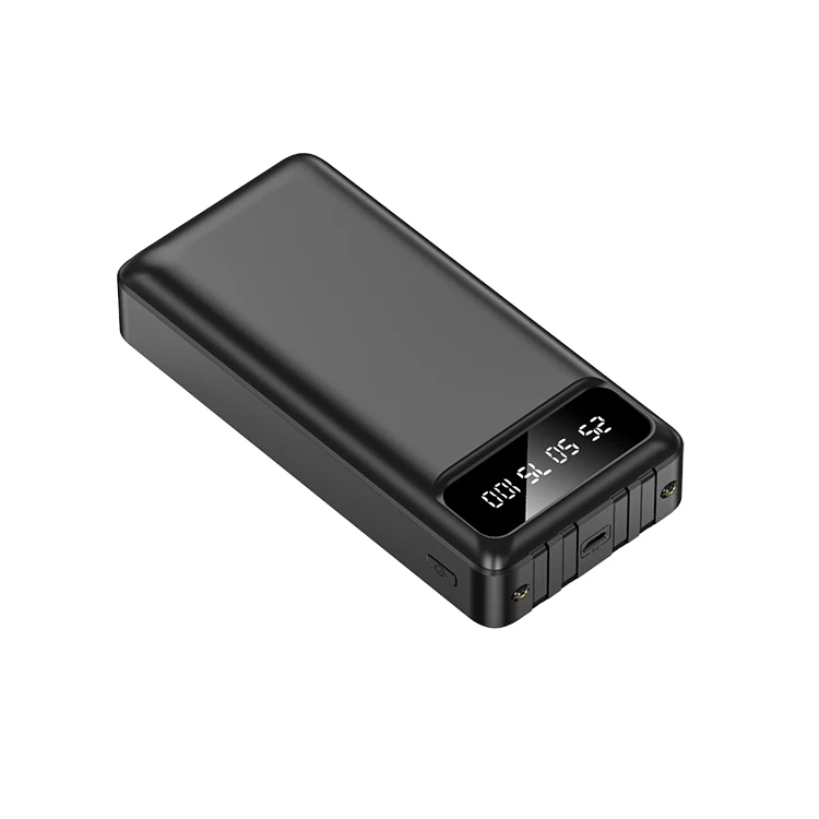 High Capacity Polymer Digital Portable Charger Power Bank 10000mah 20000mah PowerBank 30000 mAh Built-in 4 Cables