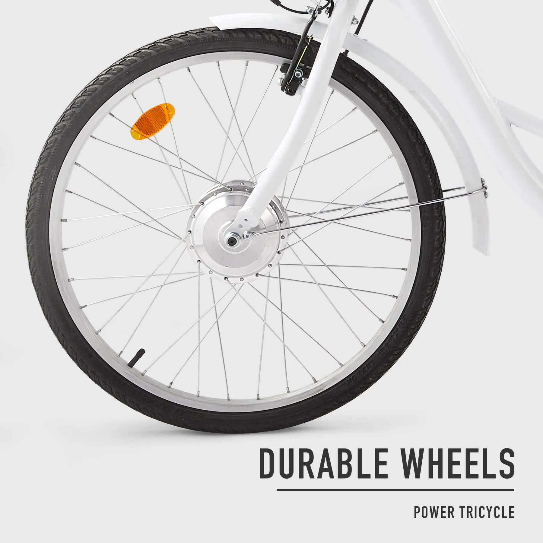 LEWEE 24inch 26inch Electric Cargo Tricycle Motor 36V Battery 3 Wheel Bicycles 250W Brushless Ebike Trike with Basket For Adult