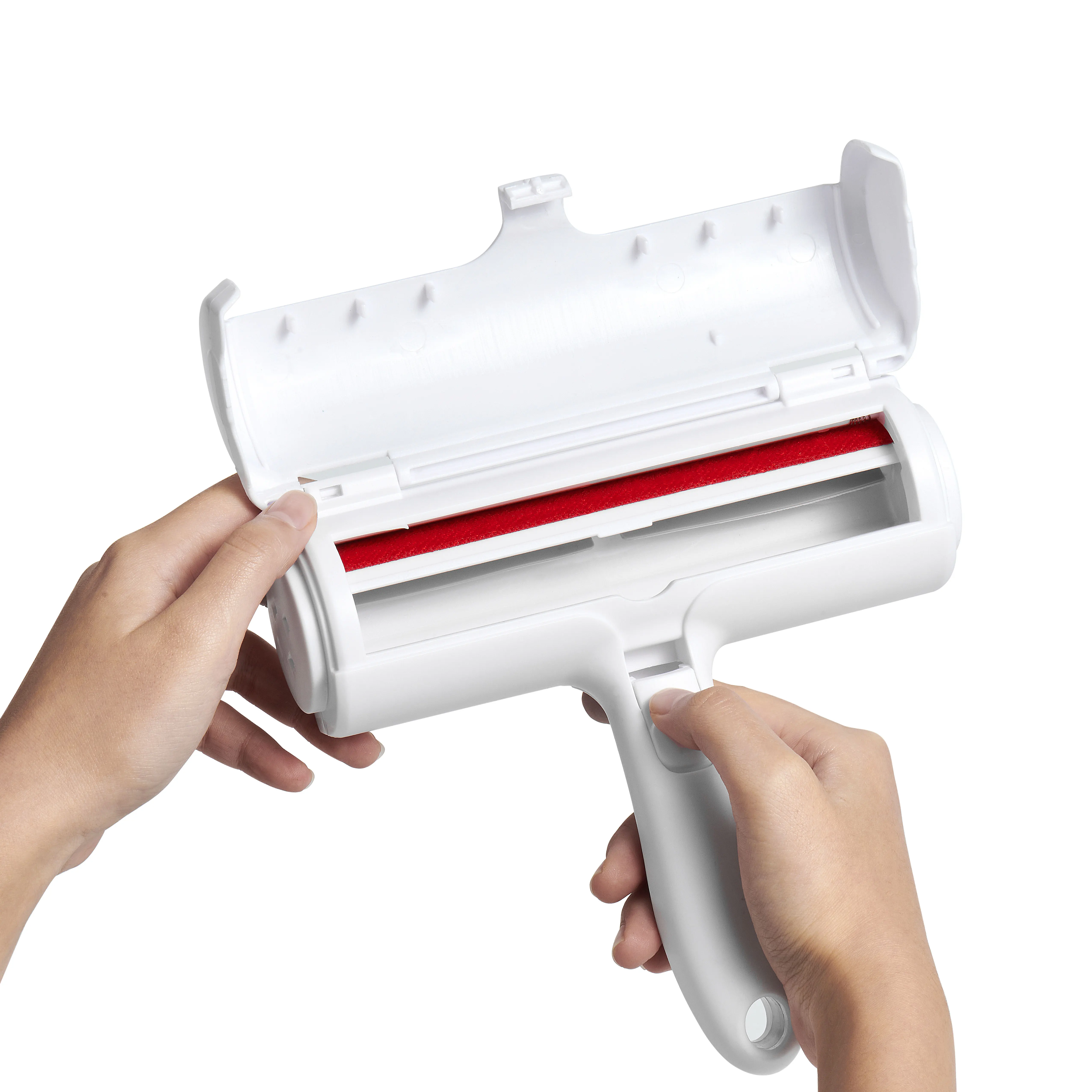 Custom Logo Self Cleaning Chom Reusable Dog Cat Pet Hair Remover Brush Lint Roller Pet Fur Hair Remover for Pets Cleaner Brush