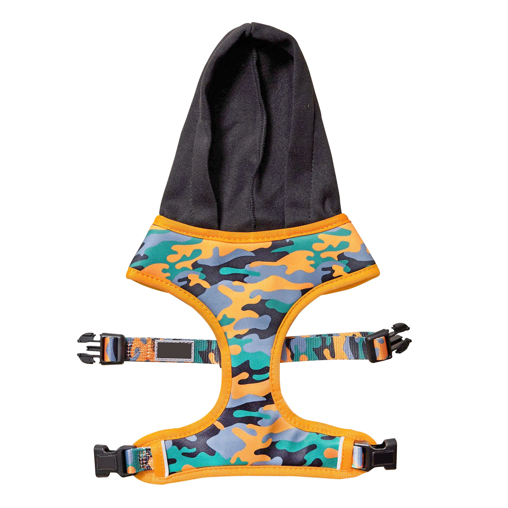 Latest Design High Quality Pet Harness Sublimation Accessories Adjustable Walking Reflective Harness With Hood