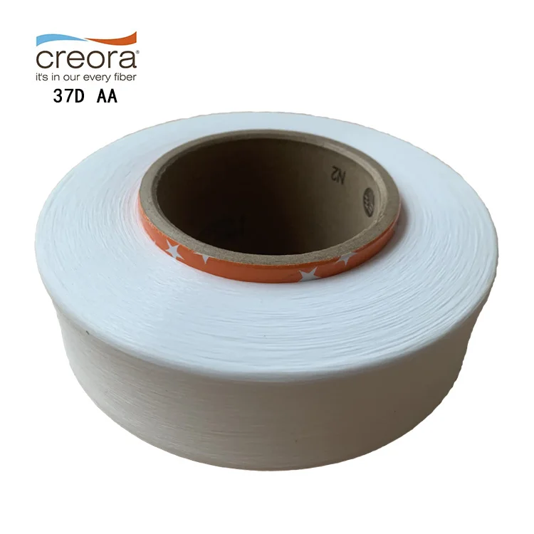 Korea HYOSUNG group elastic lycra thread creora 37D AA grade semidull raw white bare spandex yarn