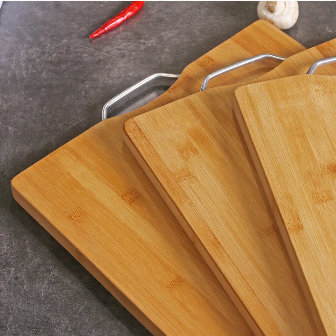 Custom Wholesale Large Vegetable Meat Organic Bamboo Cutting Board 3 piece bambu Chopping Blocks Set With Handle For Kitchen