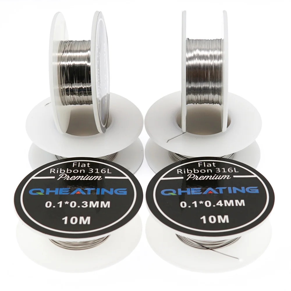
Wholesale electronic cigarette Heating Wire 0.1*0.3/0.2*0.8 SS316L flat ribbon vape coil wire with low price 