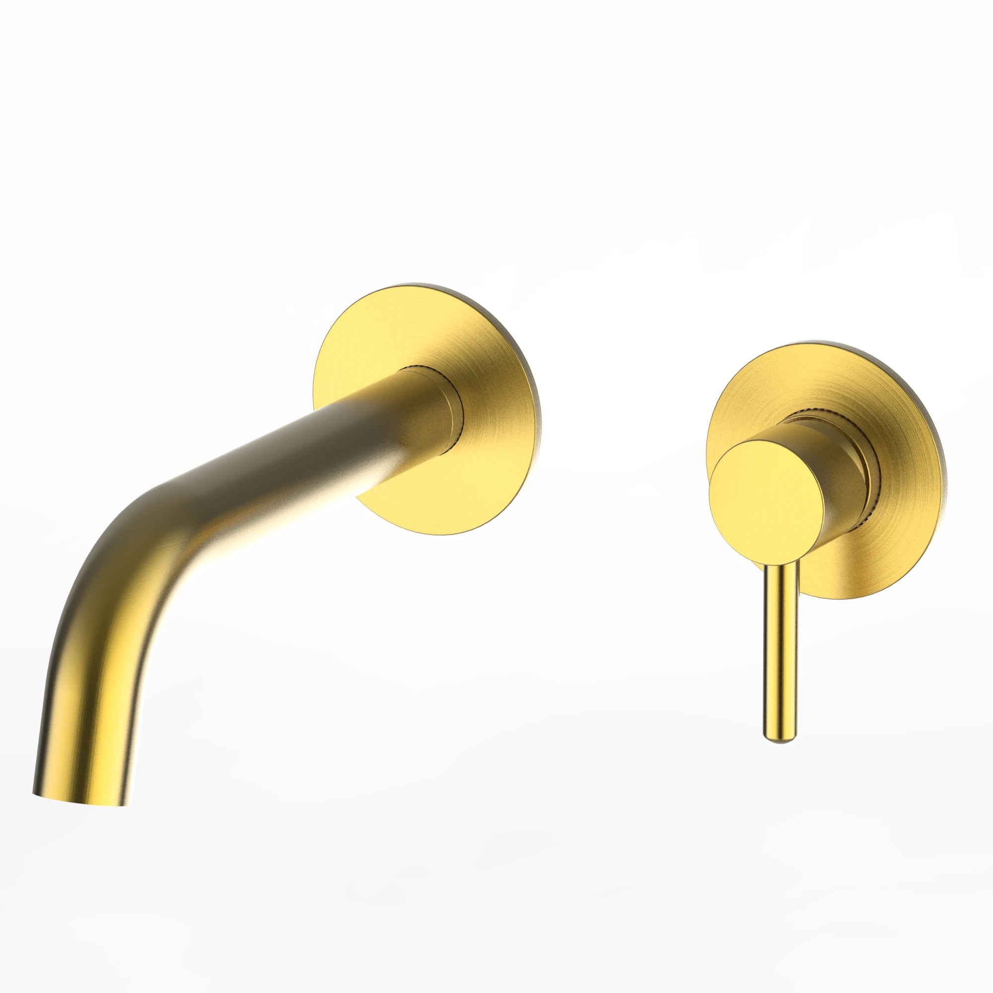 Wall Mounted Single Handle Faucet Basin Mixer Concealed Two Holes Tap Professional Manufacturer Single Lever Mixer Round Design