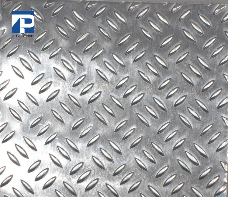 1050H24 1100 3A21 3005 5083H112 5A03 Embossed 5 Bar Ribbed antiskid Checkered Aluminum Sheet