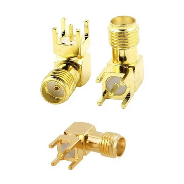 Factory Price 90 deg Right Angle RF PCB Mount Female SMA Connector