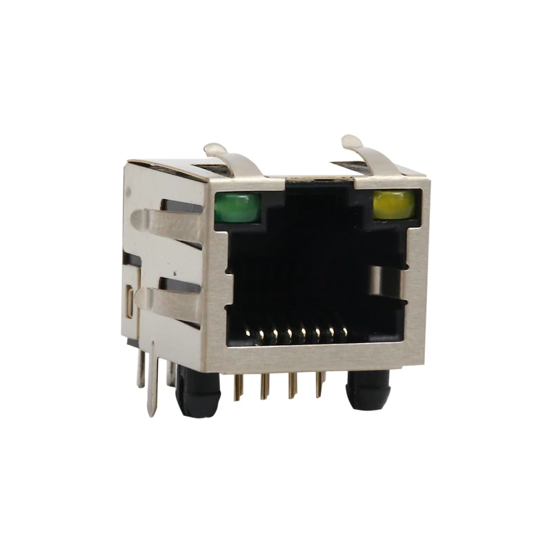 WANLINK RJ45 connector 5JA 1X1 with light and bullet 8P8C R/A type