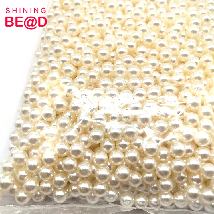 8 мм Оптом Бежевый Белый Искусственный Жемчуг ABS пластиковые круглые бусины без отверстий для изготовления ювелирных изделий ручной работы аксессуары для рукоделия