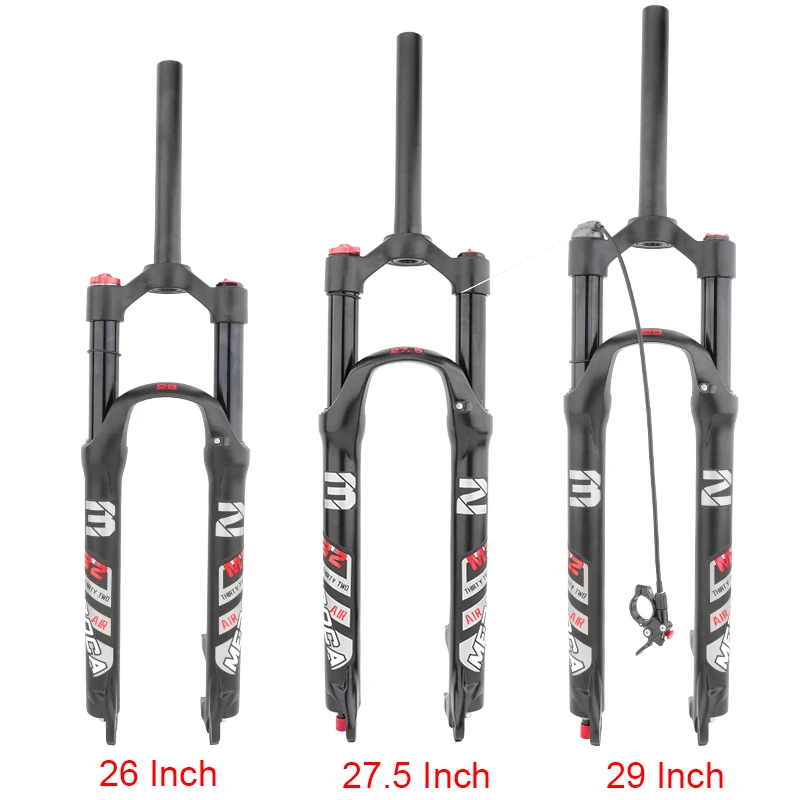 Mountain Bike Front Fork 26-Inch 27.5-Inch 29-Inch Air Pressure Suspension Fork Air Fork Disc Brake Quick Release Version