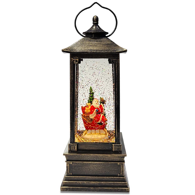 Santa Scene Lighting  Water Rotation Globe  Led Christmas  Snow  lantern