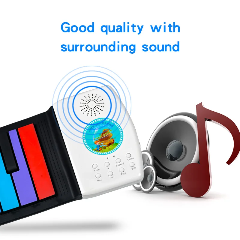 Детское портативное водонепроницаемое пианино, складное электрическое пианино с 49 клавишами, игрушки для детей