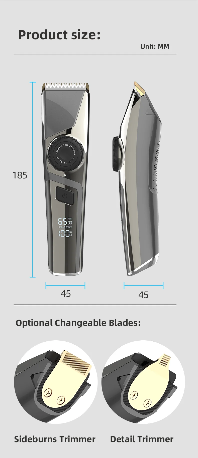 high quality 110V-220V professional electric hair clippe cutting machine manufacture for sale