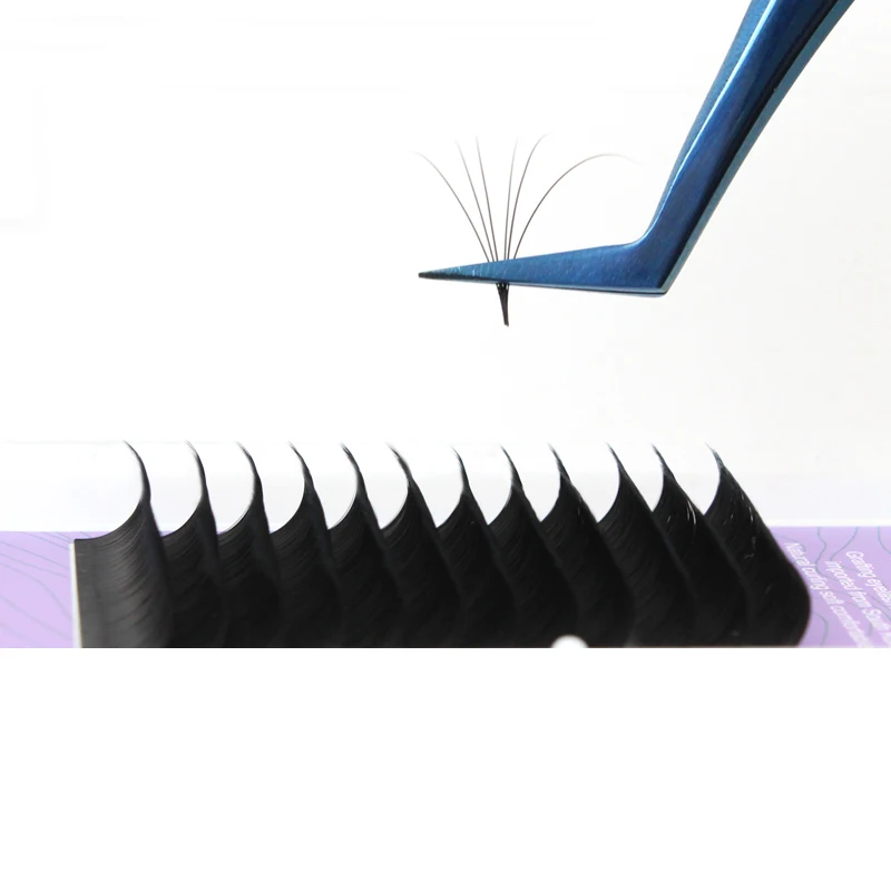 Wholesale easy fan rapid blooming eyelash extension silk fast fanning lashes