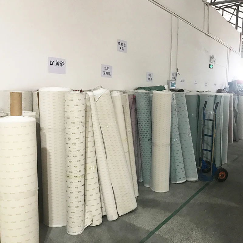 P60-P800 Abrasive Sanding Disc Hook Loop PSA Gold Sandpaper Disc Jumbo Roll Manufacturer discs sanding