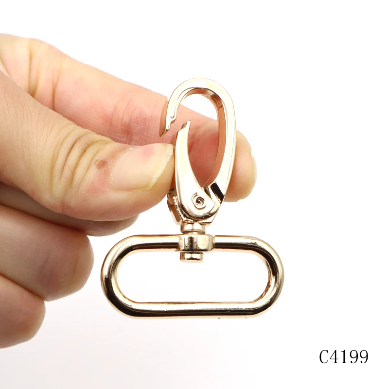 zinc alloy gold swivel lobster clasp metal swivel snap hook accessories for handbags