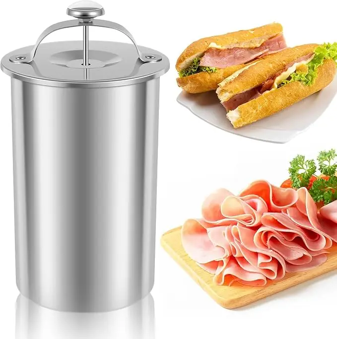 High Quality Stainless Steel Press Ham Tools Meat Press Ham Maker with Thermometer for Making Ham