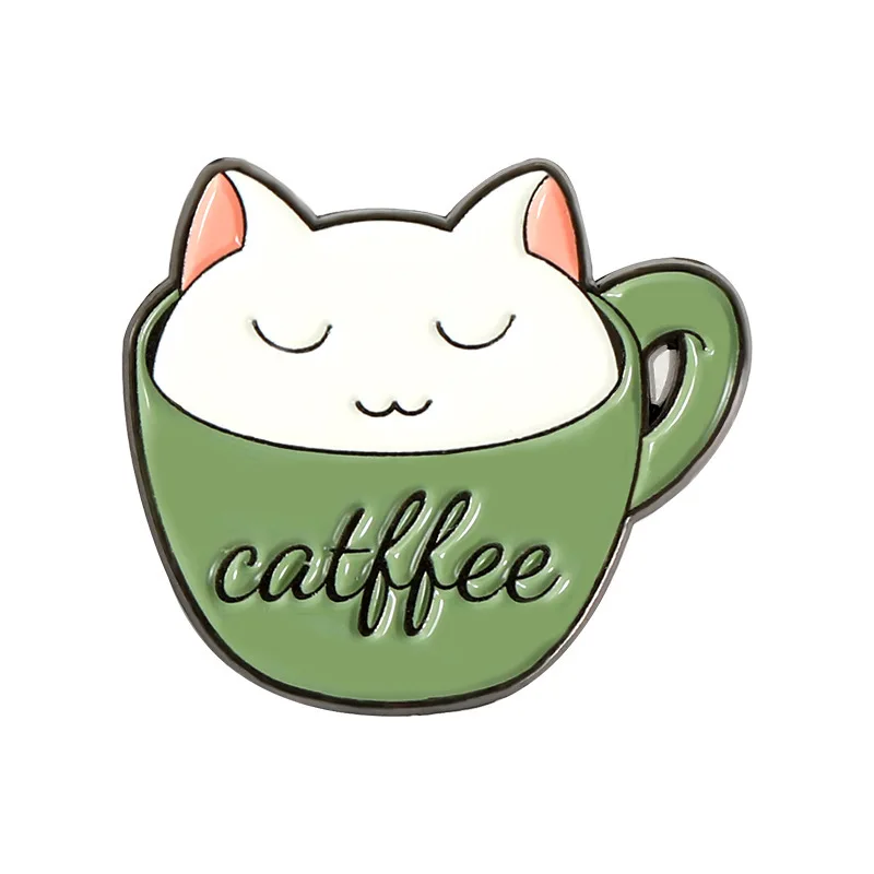Creative Cute Drink Cup Princess Milk Coffee Cup Lapel Pin Custom Enamel Pin Coffee Brooch Pin