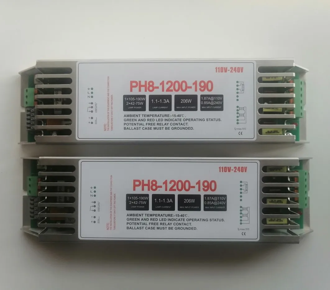 105w 127w 190w 206w amalgam uv lamp electronic ballast 1.1-1.3A ultraviolet lamp driver PH8-800-155  PH8-1200-190 PH8-2100-200