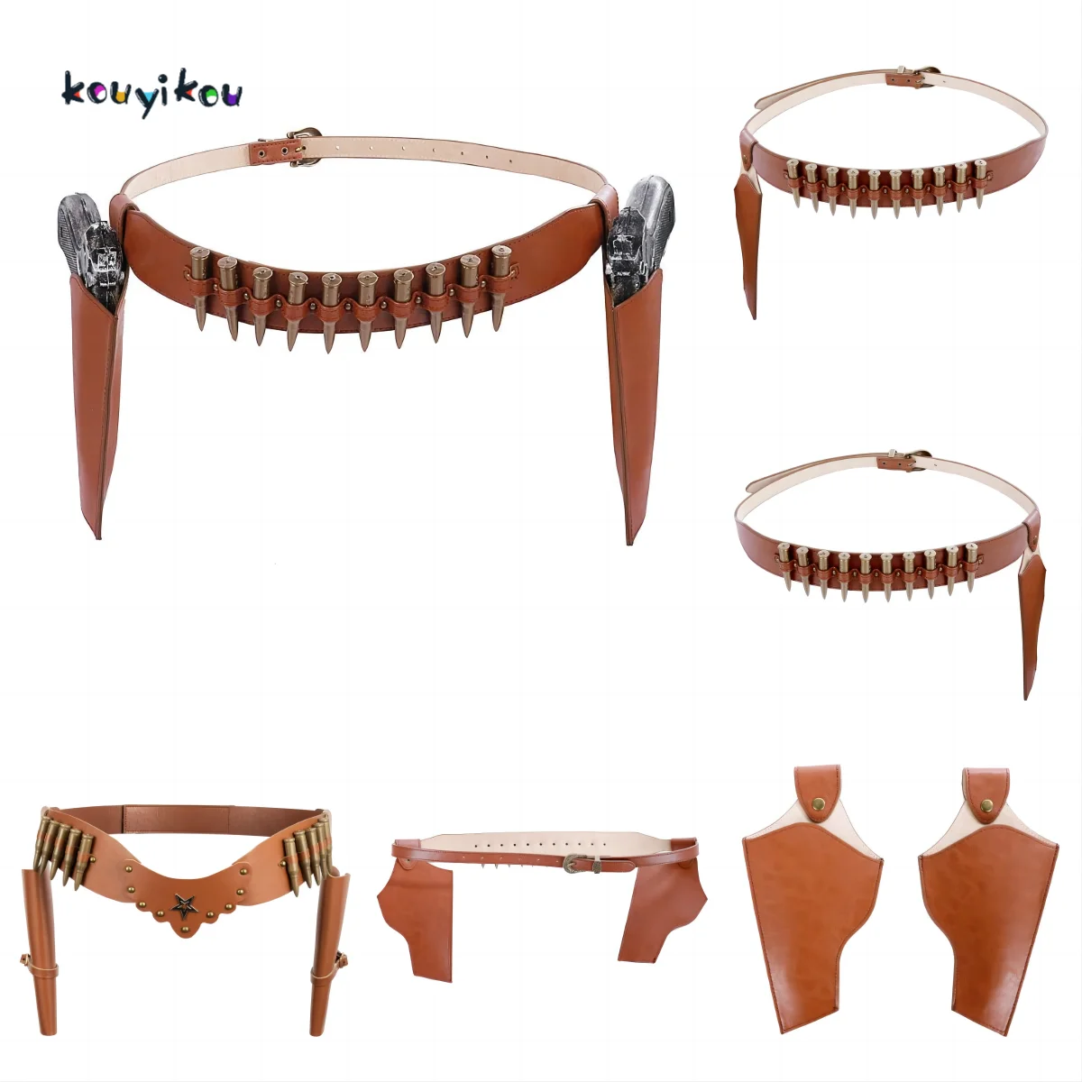 KYK Carnival Halloween Costume COSPLAY Cowboy Pistol Revolver Holster Bullet Belt for Children