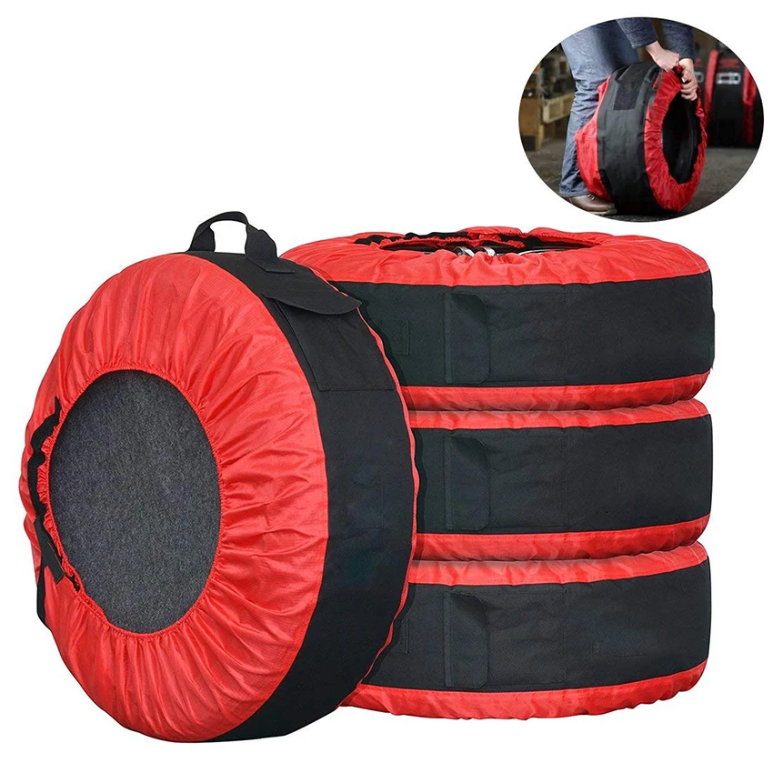 Factory outlert monochrome logo printing car tire storage bag universal car exterior accessories tire storage bag