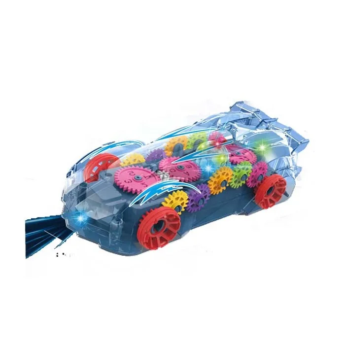 Hot Selling Manufacturer Electric toys car transparent gear gimbaled concept car with automatic steering light music
