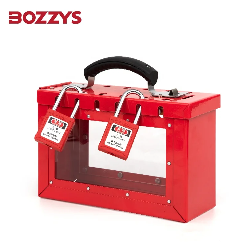 Портативная групповая блокировочная коробка BOZZYS с прозрачной акриловой дверью