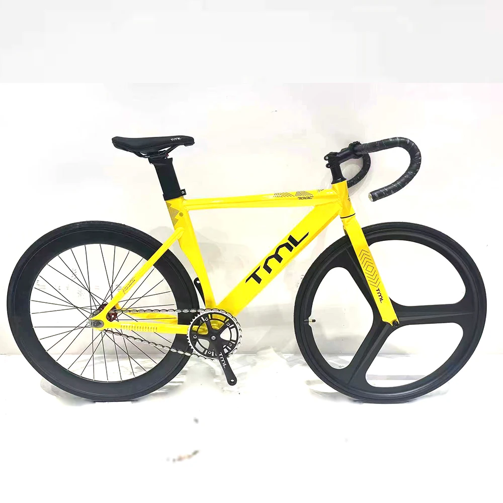 Factory Sale Black White Blue Grey Yellow Adults Fixed Gear Bike Bicycle Aluminium Fixie Frame Fixed Gear Bike