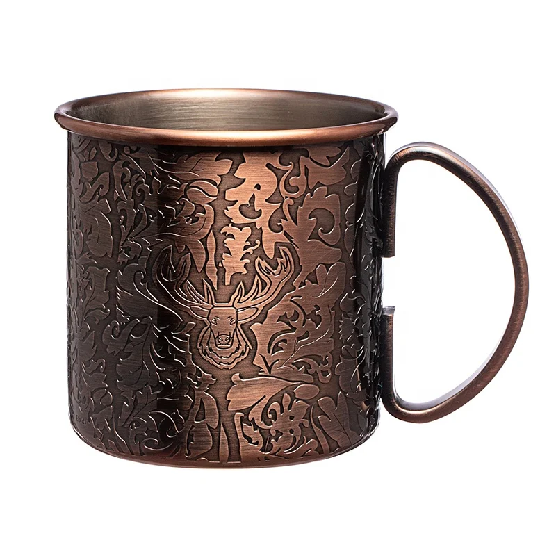 Hot Sale Moscow Mule Mug Stainless Steel Black Beer Cocktails Mugs
