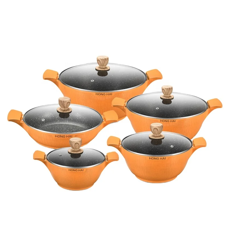 saucepan ceramic aluminum kitchen accessories panelas pots and pans non-stick cooking pot set granite  non stick cookware set