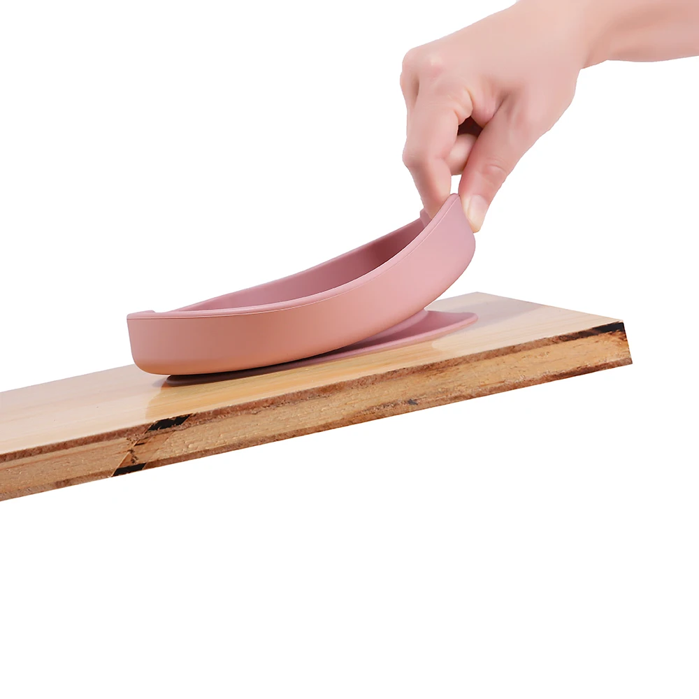 Bear Silicone Baby Kids Suction Food Plate Silicone Toddler Feeding Plate with Suction for Children