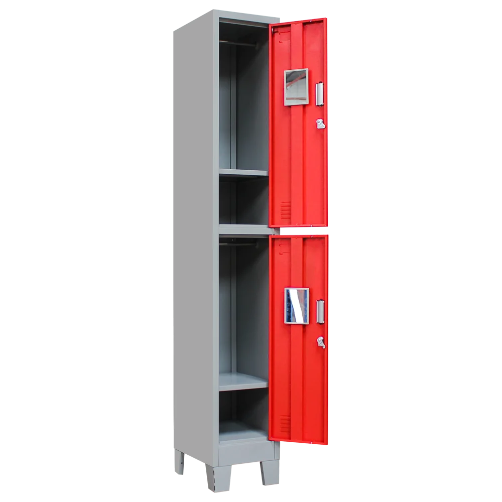 Wholesales steel Armoire lockers Bedroom Furniture wardrobe Cupboard Vertical 2 Doors metal storage lockers with Standing Legs