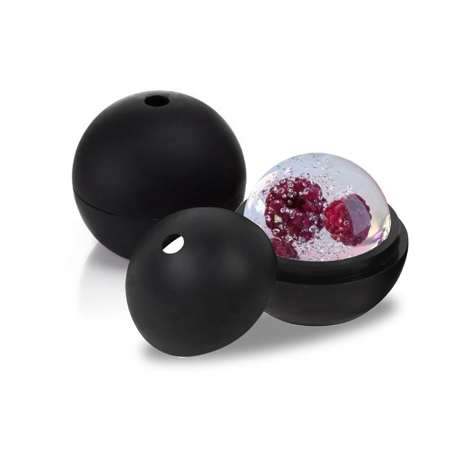 Прозрачная форма для льда, 2,5 дюйма, 60 мм, мини-лоток, силиконовый набор из 2 форм для ледяных шаров