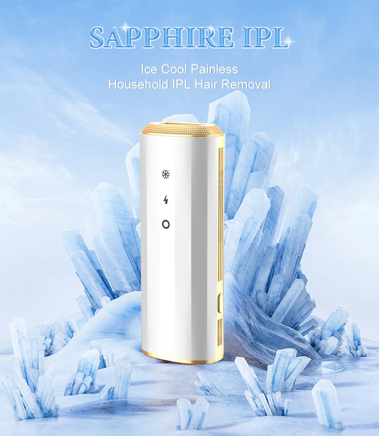 IPL Hair Removal Device Home Use Sapphire Ice Cool Epilator Hair Removal Women  IPL Laser Epilator