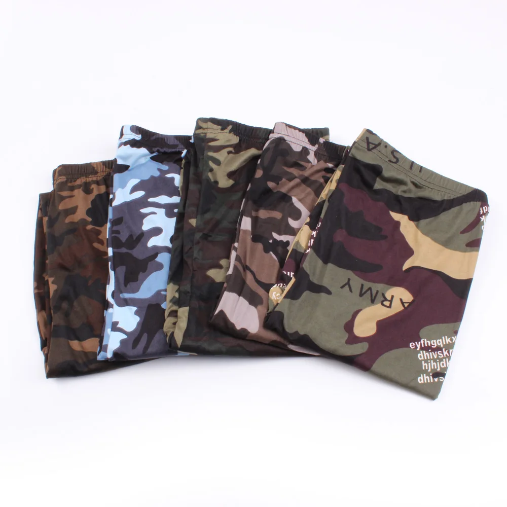 
SKOMIASU large elastic camouflage fitness pants casual milk women cheap leggings 