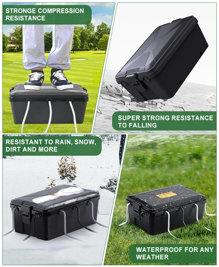 Outdoor Waterproof Electrical Power Extension Cord Connection Cover Box for Outlet Socket Plug Holiday & Landscape Light