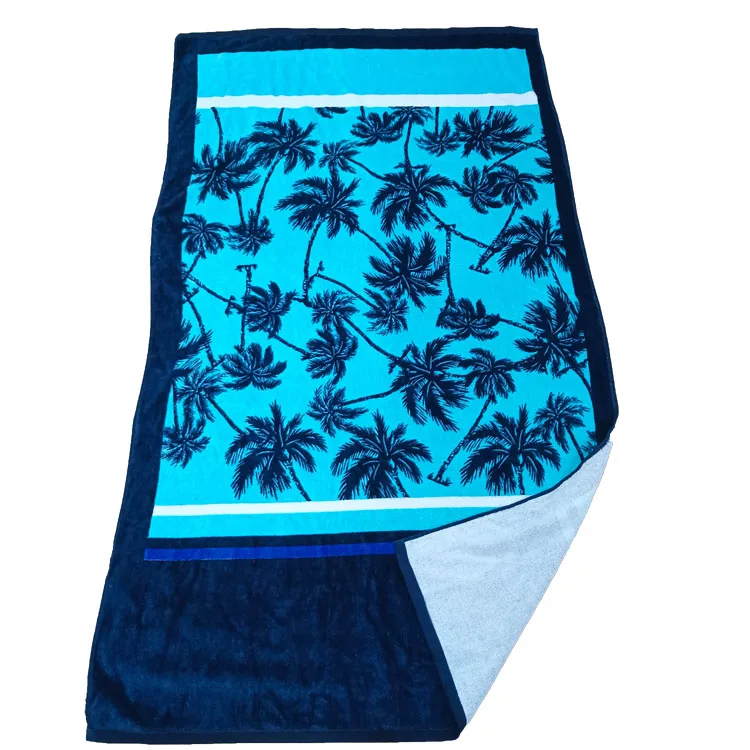 full printing stripe beach towels custom large size cotton velour beach pool towels