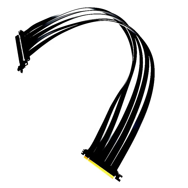 Flexible Graphics Card Extension Cable Pcie 4.0 180 Degrees Universal Graphics Card Adapter Cable Extender Riser Cable