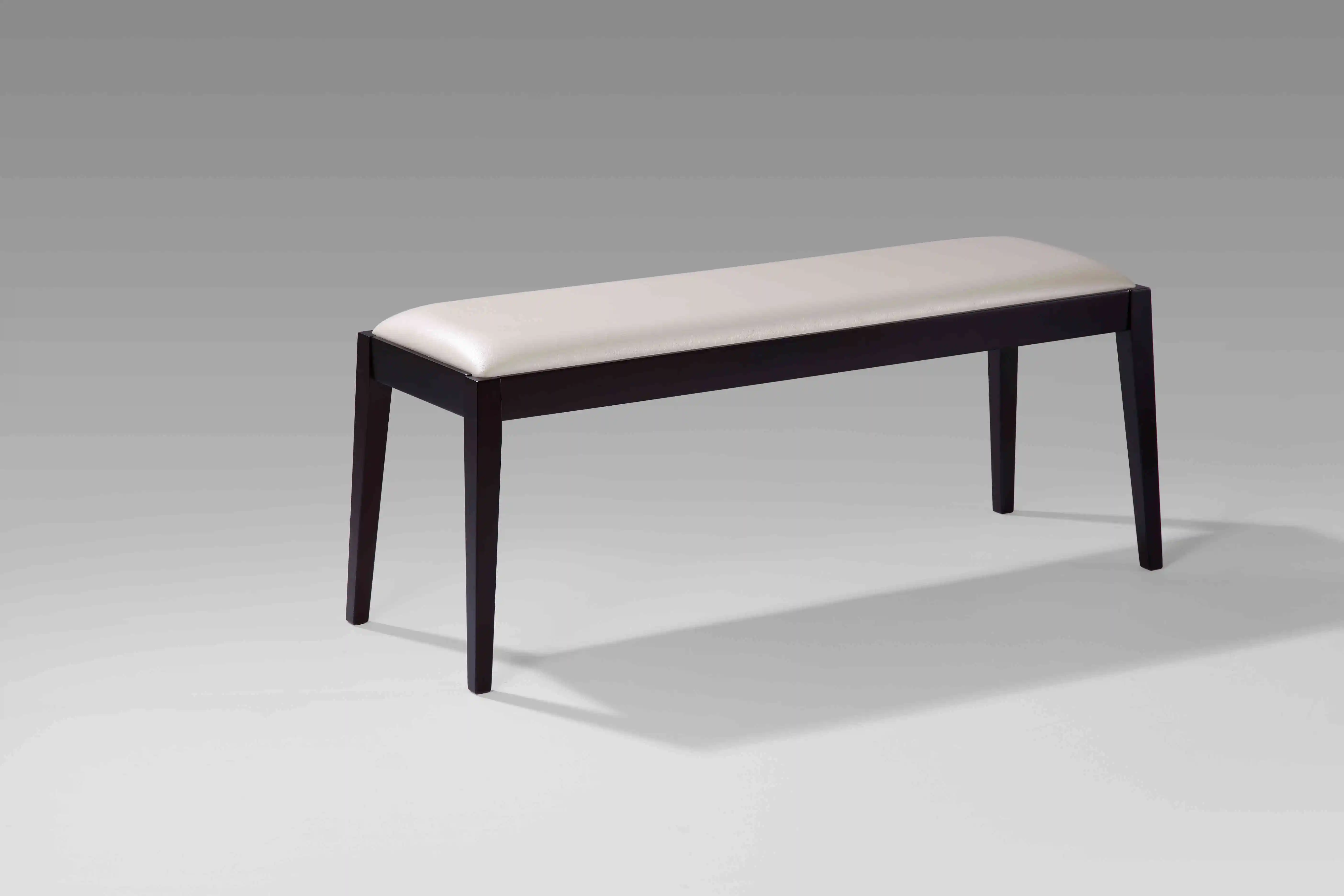 Modern design dining room furniture sets 2-seater backless fabric or PU covered solid wooden Bench