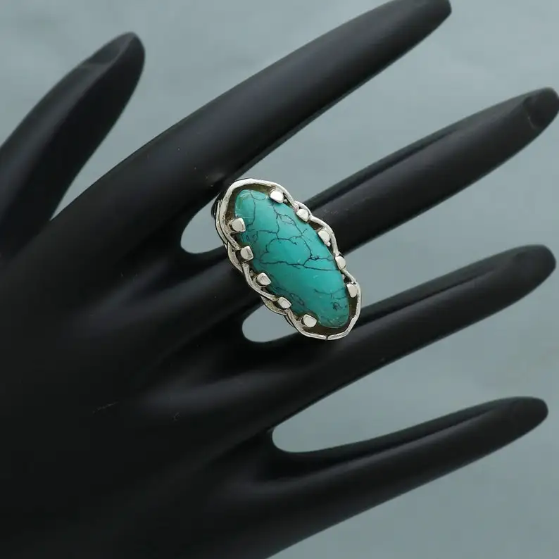 Custom Made Personalized Hand Crafted 925 Sterling Silver Healing Birthstone Gemstone Rings Fashionable Trendy Jewelry For Her