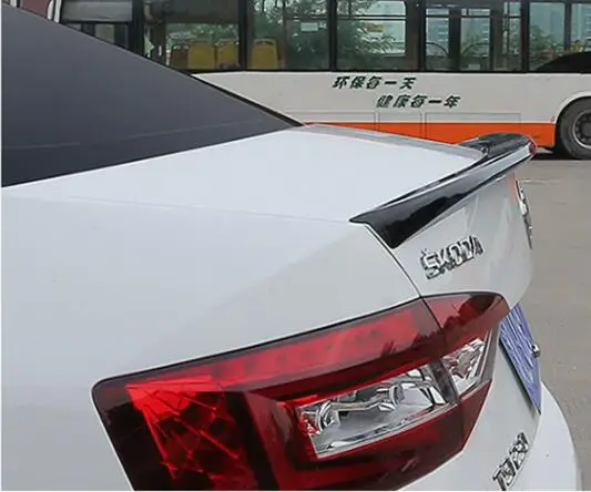 Street cred Rear Spoiler For Skoda Octavia 2015-2018 With LED Light Carbon Fiber Car Rear Boot Splitter Tuning Accessories Wings