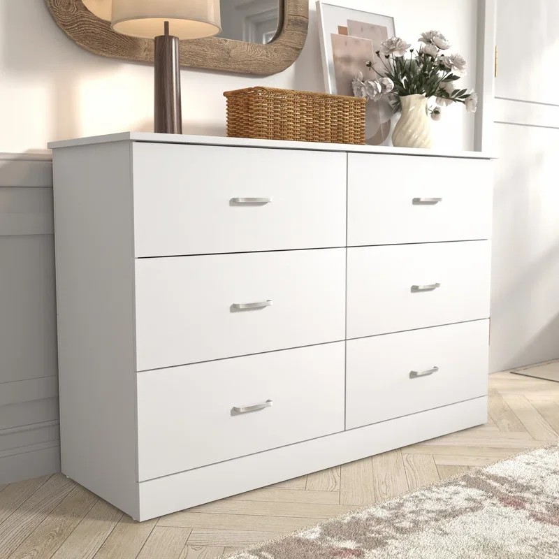 Wholesale Supply MDF Board Living Room Furniture 6 Drawer 47.2' W Womens Dresser for Bedroom