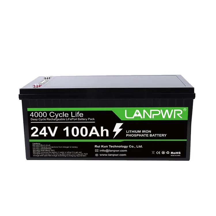 Cheap High Quality Lifepo4 100ah Lithium Iron Phosphate Storage Battery 24 Volt LANPWR Power Supply Germany Warehouse